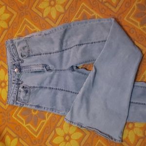 High waisted flared jeans